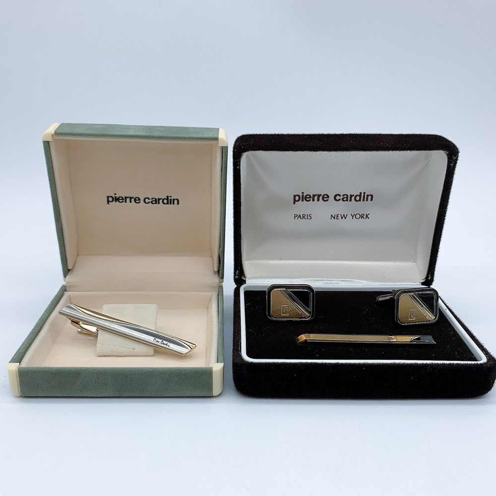 2 Set Pierre Cardin Tie Clips & Cufflinks